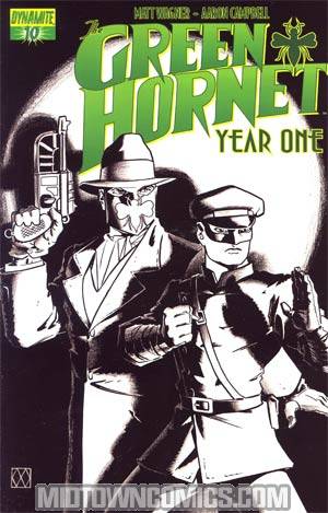 Green Hornet Year One #10 Cover C Incentive Matt Wagner Black & White & Green Cover