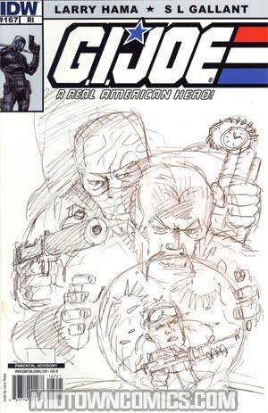 GI Joe A Real American Hero #167 Incentive Larry Hama Sketch Variant Cover