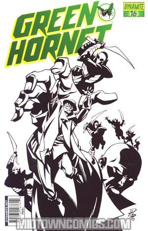 Kevin Smiths Green Hornet #16 Cover D Incentive Phil Hester Black & White & Green Cover