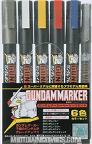 Gundam Marker Set - GMS105 Basic Set Of 6 Markers