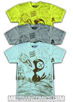 Drinky Crow Dook Dook Yellow Mens T-Shirt Large