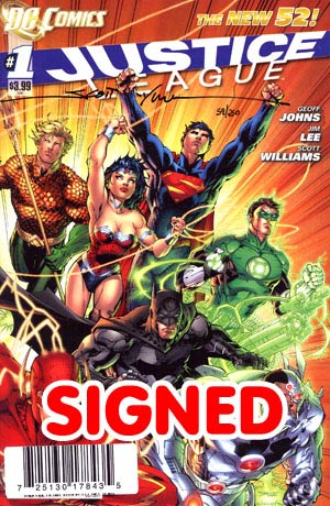 Justice League Vol 2 #1 Cover R DF Signed By Scott Williams