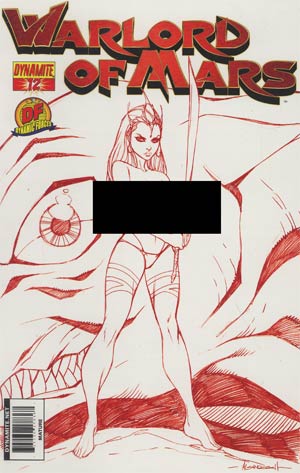 Warlord Of Mars #12 Cover E DF Exclusive Ale Garza Martian Red Risque Cover