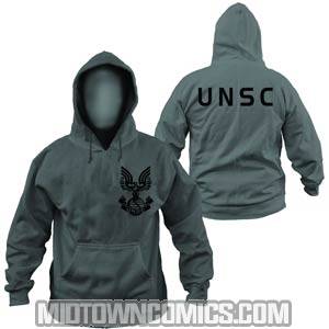 Halo UNSC Eagle Logo Previews Exclusive Charcoal Hoodie Medium