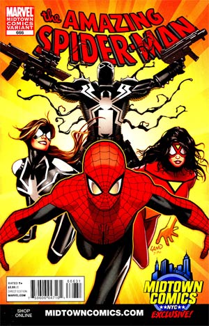 Amazing Spider-Man Vol 2 #666 Cover C Midtown Exclusive Greg Land Variant Cover (Spider-Island Prelude) 