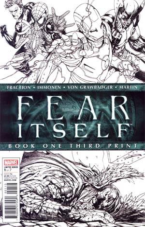 Fear Itself #1 Cover J 3rd Ptg Steve McNiven Sketch Variant Cover