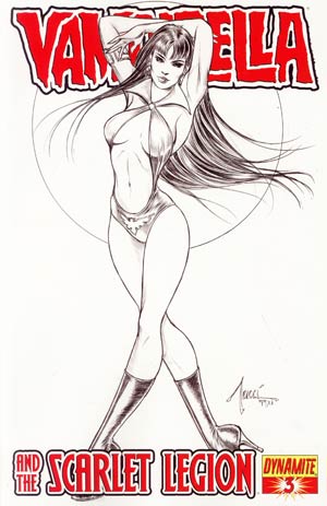 Vampirella And The Scarlet Legion #3 Incentive Billy Tucci Sketch Cover