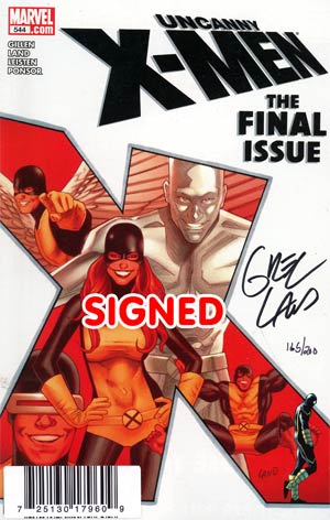 Uncanny X-Men #544 Cover B DF Signed By Greg Land