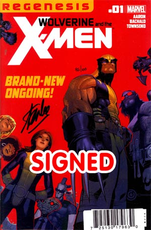 Wolverine And The X-Men #1 Cover G DF Signed By Stan Lee