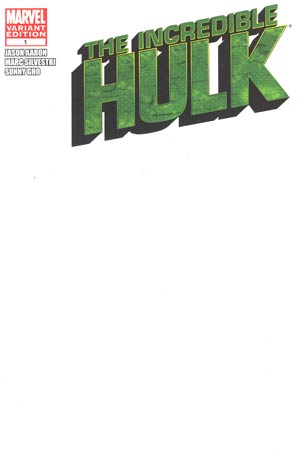 Incredible Hulk Vol 4 #1 Variant Blank Cover