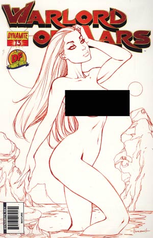 Warlord Of Mars #13 Cover G DF Exclusive Ale Garza Martian Red Risque Cover