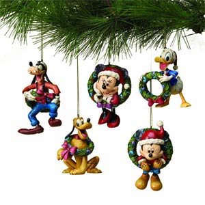 Disney Trad Mickey & Friends 5-Piece Ornament Set