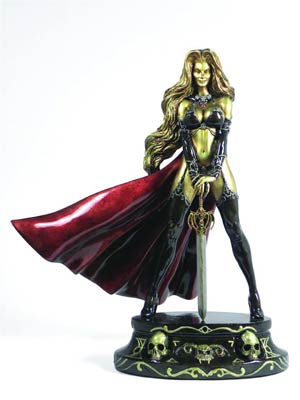 Lady Death Faux Bronze Statue Tradition Brown Version