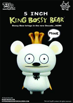 King Bossy Bear 5-Inch Vinyl Figure White Flocked Version