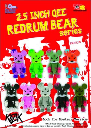 Kozik Redrum Bear 2.5-Inch Qee Figure 30-Piece Blind Mystery Box Display