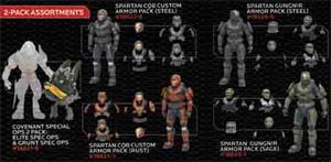 Halo Reach 2-Pack Series 5 Spartan Gungnir Action Figure & Armor Pack Case (18824-7)