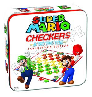 Super Mario Checkers And Tic Tac Toe Collectors Game Set