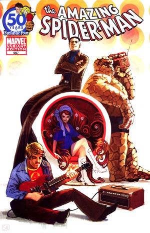 Amazing Spider-Man Vol 2 #667 Cover B Variant Fantastic Four 50th Anniversary Cover (Spider-Island Tie-In) 