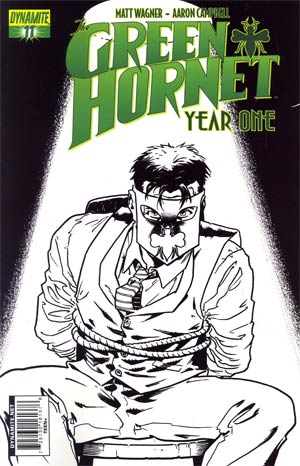 Green Hornet Year One #11 Cover C Incentive Matt Wagner Black & White & Green Cover