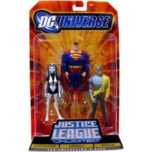 DC Universe Justice League Unlimited 3-Pack Wave 2 Action Figures - Silver Banshee Superman & Metallo