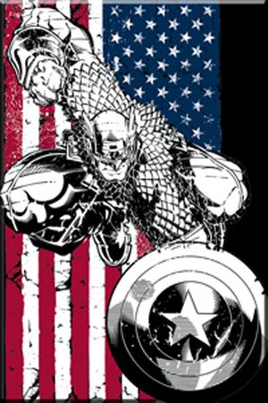 Captain America Flag 2x3-Inch Magnet