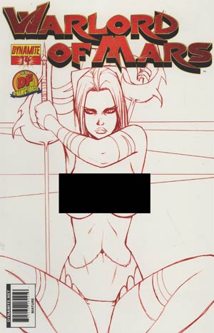 Warlord Of Mars #14 Cover F DF Exclusive Ale Garza Martian Red Risque Cover