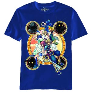 Kingdom Hearts Stacked Against Previews Exclusive Navy T-Shirt Large