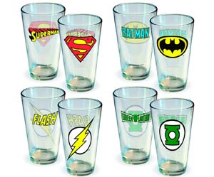 DC Comics Insignia 4-Piece Pint Glass Set