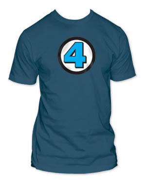 Fantastic Four 4 Fitted Jersey T-Shirt Large