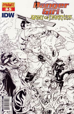 Danger Girl And The Army Of Darkness #3 Cover D Incentive Nick Bradshaw Sketch Cover