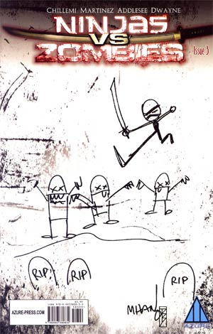 Ninjas vs Zombies #3 Incentive Stick Figure Variant Cover