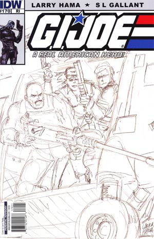 GI Joe A Real American Hero #170 Incentive Larry Hama Sketch Variant Cover