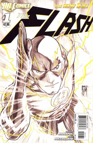 Flash Vol 4 #1 Cover C Incentive Francis Manapul Sketch Cover