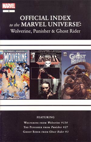 Wolverine Punisher & Ghost Rider Official Index To The Marvel Universe #5