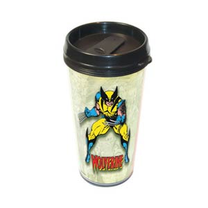 Marvel Retro Comic Wrap Wolverine Plastic Travel Mug