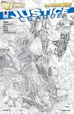 Justice League Vol 2 #2 Incentive Jim Lee Sketch Cover