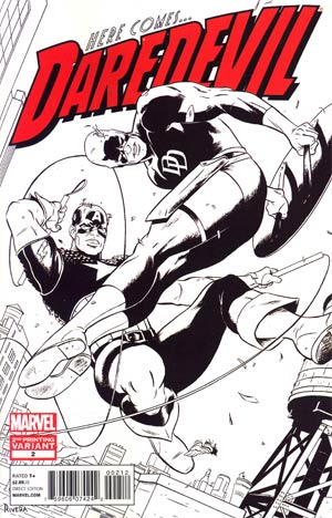 Daredevil Vol 3 #2 Cover B 2nd Ptg Paolo Rivera Variant Cover