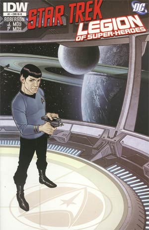 Star Trek Legion Of Super-Heroes #1 Incentive Gabriel Rodriguez Wraparound Spock & Brainiac 5 Variant Cover