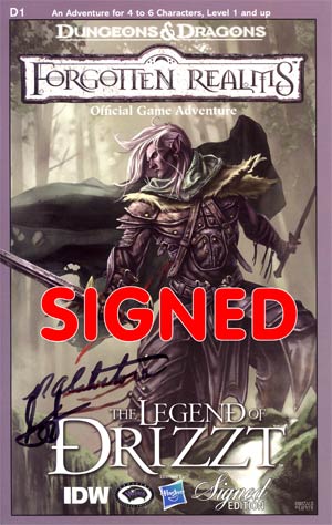 Dungeons & Dragons Legend Of Drizzt Neverwinter Tales #1 Cover D Incentive Playable Module Edition Signed By RA Salvatore