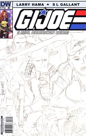 GI Joe A Real American Hero #171 Incentive Larry Hama Sketch Variant Cover