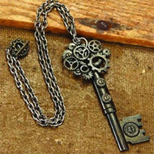Steampunk Large Key Necklace