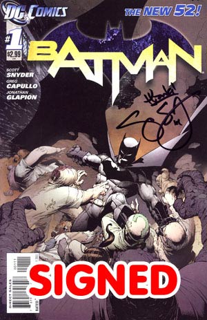 Batman Vol 2 #1 Cover B 1st Ptg Regular Greg Capullo Cover Signed By Scott Snyder