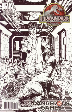 Jurassic Park Dangerous Games #3 Incentive Jeff Zornow Sketch Cover