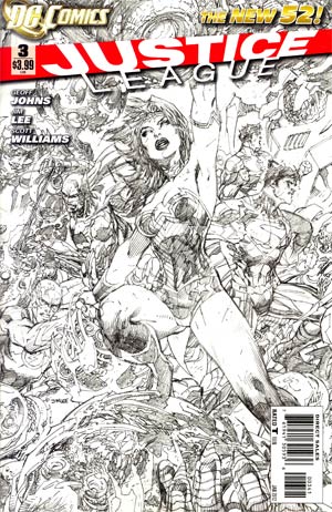 Justice League Vol 2 #3 Incentive Jim Lee Sketch Cover