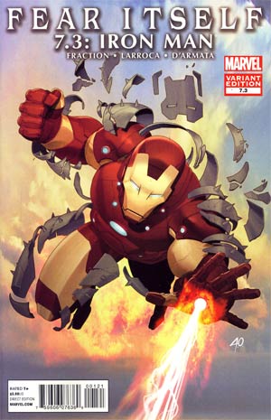 Fear Itself #7.3 Cover B Iron Man Incentive Ariel Olivetti Variant Cover (Shattered Heroes Tie-In)