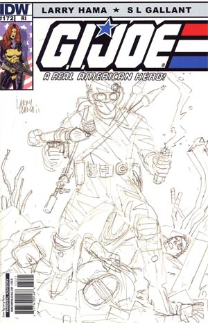 GI Joe A Real American Hero #172 Incentive Larry Hama Sketch Variant Cover