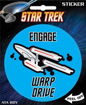 Star Trek Engage Warp Drive Die-Cut Sticker (45143S)