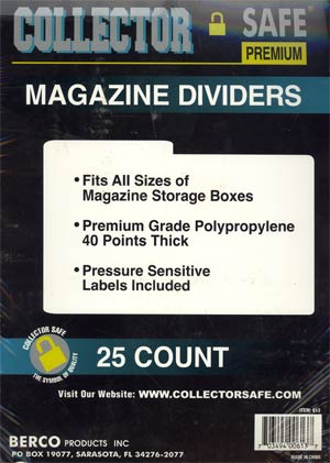 Collector Safe Magazine Dividers 25-Pack