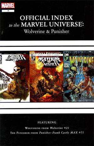 Wolverine Punisher & Ghost Rider Official Index To The Marvel Universe #7