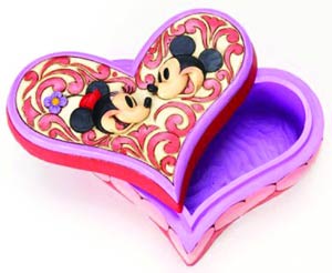 Disney Traditions Valentines Day Mickey & Minnie Keepsake Box